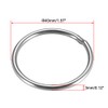 sourcing map 201 Stainless Steel O Ring 40mm(1.57") Outer Diameter