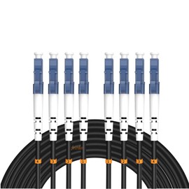 Jeirdus 50Meters 164ft LC to LC Outdoor Armored 4 Core 9/125 SM Fiber Optic Cable Jumper Optical Patch Cordt Singlemode LC-LC