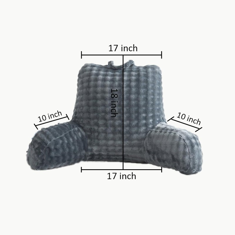 UGEYAO Reading Pillows for Sitting in Bed Kids/Teens/Adults, Velvet Back