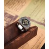 Eastlily Titanium Steel Masonic Ring Masonic Master Mason Ring Freemason