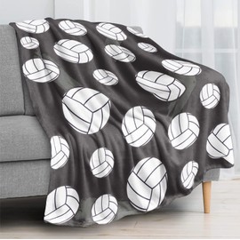 Volleyball Blanket Flannel Soft Warm Plush Sport Throw Blanket Present for Girls Boys Kids Teen Women All Season Couch Sofa Bed Living Room Home Decor 50"x60"