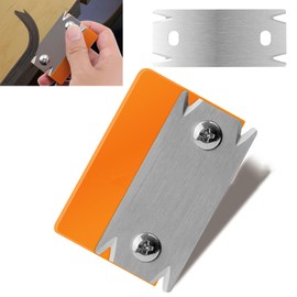 Yuentoen Woodworking Edge Banding Trimmer,Hand Planer Edge Bander for Burrs with Replacement Blades,Edge Corner Planer,Chamfering Fillet Scraper,Edge Banding Cutter for Wood PVC ABS (Orange)
