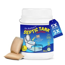 Dr. Raifya's Septic Tank Treatment Pods - 12 Month Eco-Friendly Supply | Ultra Concentrated Bacterial & Enzyme Formula for Clog Prevention & Odor Elimination | Suitable for All Septic Systems
