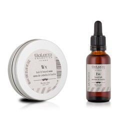 Kit Cera (100ml) y Aceite Barba(30ml) y Peinado Homme salerm Aroma envolvente incluye regalo Maritrini Meza