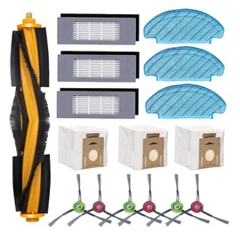 Replacement Parts for Ecovacs DEEBOT T9+ N10 N10+ Plus Robot Vacuum 1 Main Brush 6 Side Brush 3 Filter 3 Mop pad 3 Dust Bag Accessories