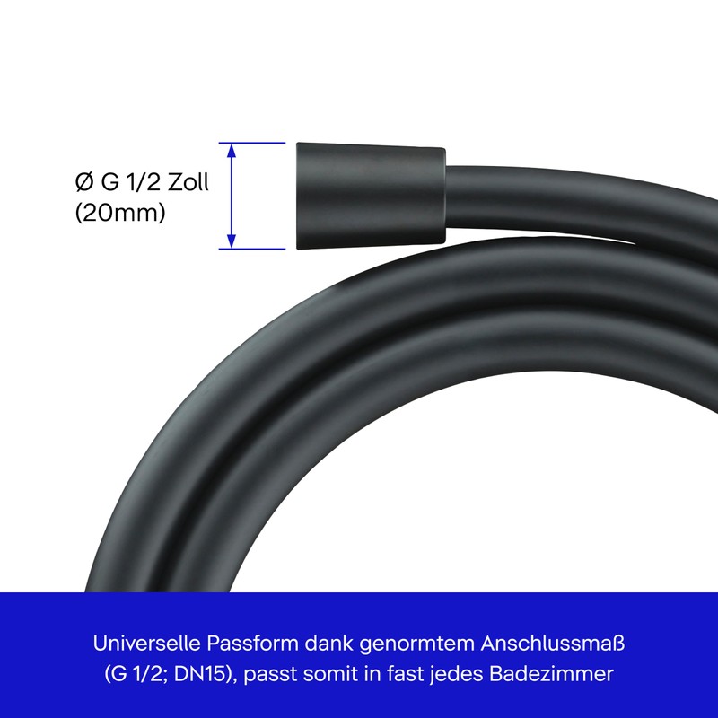 Duravit Universal Shower Hose, Flexible Shower Hose 1.80 m with
