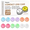 Phyyixs 180 Pack Contact Lens Cases Bulk, Transparent Cute Contact