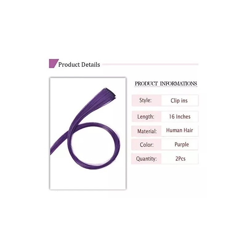 QNI-LMB Extensiones De Cabello Color Purple - Cabello 100% Natural