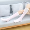 DRESHOW 3 Pairs Women Knee High Casual Tube Socks Cotton