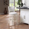 Boraam Bristol Swivel Stool-Distressed White, 24" Counter Height