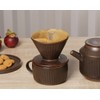 globe faith Pottery Pour Over Coffee Maker, Ceramic Cone Filter