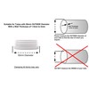 50mm Plastic End Caps, White Tube Inserts, Pack of 4