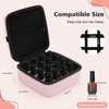 RISOU Portable Nail Polish Organizer Case for 16 Bottles of
