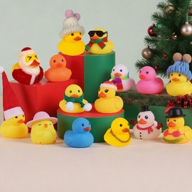 Guopai Rubber Duck Advent Calendar 2025, 24 Days Christmas Countdown Calendar with Bath Toys, Kids Party Gift Set, Yellow Duck Toy Advent Calendar for Boys Girls Toddlers Xmas Surprise