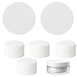 YOYOSOFT Cotton Wiping Round Toner Pads Refill 100 Count for Lotion Irregular Embossing Thin Cotton Pack 100% Natural Cotton Skin Care Nail Off Cotton No Pilling Cleansing Pad (White Lid)