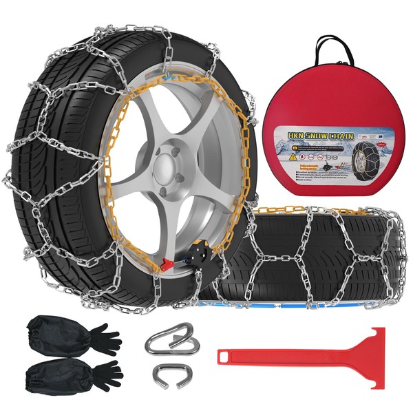 Auto-Fixing Snow Chains, 1 Min Quick Fit Easy Installation Tire-Chains,