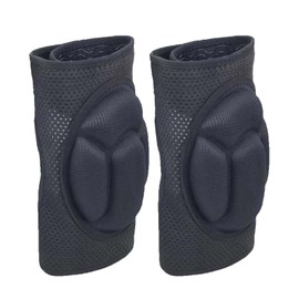 JYBTAA Knee Pads for Men/Women Work, Gardening Kneeling Pad for Cleaning Floors Bathing Baby, Cushion Kneepads for Flooring Crawling Roofing Painting Youth, Construction Kneepad for Adult, Black M (1 pair)