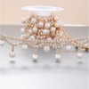 Jerler 1 Yard Pearl Tassel Rhinestone Trim, Inlaid Pearl Beaded
