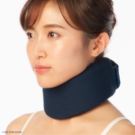 Chuanne Ortel C1 Anatomic Neck Supporter, Neck Height 3.5 inches (9 cm), Navy, Size 2, Neck Circumference 13.4 - 15.4 inches (34 - 39 cm), Work at home or for a neck that was damaged by telework!