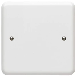 1 Gang Blank Plate, Single Gang Electrical Blanking Plate White, Square Shape Plastic Cover for 1 Gang Plug Socket (1 Gang Blank Plate)
