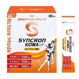 Synkron Kowa Active Mode Granules, Grapefruit Flavor, 30 Bottles, Amino Acid, Arginine, 1,500 mg, Citrulline: 1,500 mg, BCAA 1,000 mg, Jointly Developed by Shohei Otani, Sports Supplement