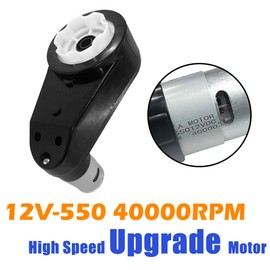 2PCS 12 Volt RS550 40000 RPM High-Speed Motor Gearbox for Power Wheels Motor Upgrade,Pair of 12V Motors Engine for Ride-On Replacement Parts,2 Free Coupler (Blck Coupler)