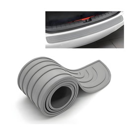 MUQIDA Car Rear Bumper Protector Guard, Anti-Scratch Self-Adhesive Trunk Door Entry Cover Strip, Automotive Non-Slip Anti-Colision Edge Bumper Protection Strip (Gray, 35.43"×2.75")