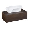 Relaxdays Bamboo Tissue Box with Sliding Base, Tissue Box for