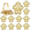 Napkin Rings Set of 12, Fleur-di-lis Napkin Holders, Napkin Rings