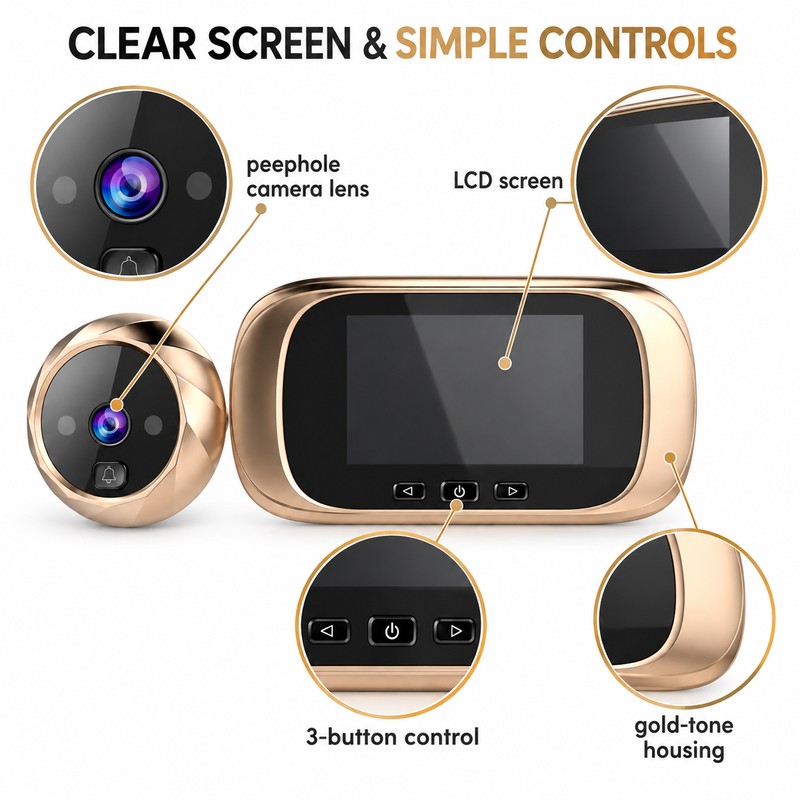 2.8 Inch Digital Door Peephole Camera with LCD Screen –