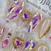 Aurora Powder Stone Handmade Nail Tips - Oval XL /
