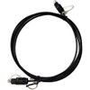 Easyday 5ft 10ft 16ft 5/10/16 Feet Thin Optical Toslink Digital SPDIF Optic Audio Cable (1.5 Meter / 5ft, Black - Thin)