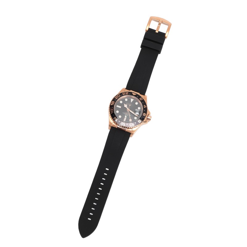 Men Field Watch Mineral Glass 50M Waterproof Silicone Strap Luminous