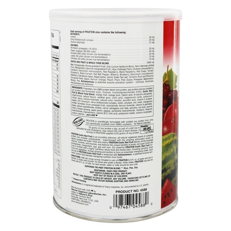 Nature's Plus - Fruitein Exotic Red Fruit, 1.3 lb powder