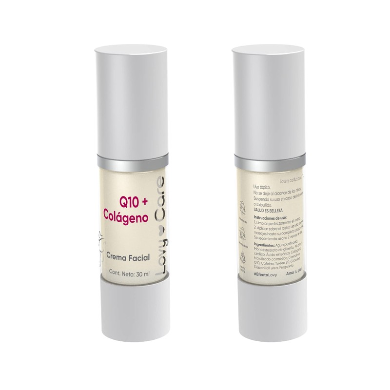Crema Facial Q10+Colágeno Efecto Lifting |30 ml | Lovy Care|