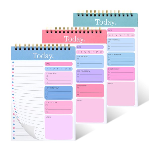 3 Pack To Do List Notebook, To Do List Notepad