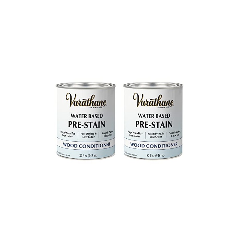 Varathane 381123-2PK Water Based Pre-Stain Wood Conditioner, Quart, 2 Pack