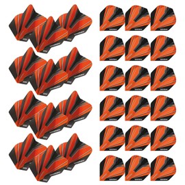 WINMAU Prism Alpha Design Extra Thick Dart Flights - 10 sets per pack (30 dart flights in total) (Black & Orange)