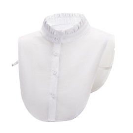 Joyci Simple Ruffles Fake Collar Detachable Dickey Collar Clothes Accessory (White)