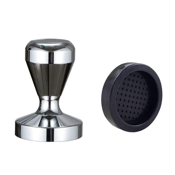 Coffee Tamper, Espresso Coffee Press 49mm Tamper Coffee with Silicone