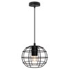 Wire Cage Globe Pendant Light Black Metal Loft Industrial Ceiling