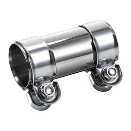 Huiguli Exhaust Clamp, Heavy Duty Stainless Steel Pipe Clamp Ø50mm x 125mm, Rustproof & Heat Resistant Exhaust Clamp Pipe Connector Muffler Pipe Clamp, Universal Exhaust Repair Kit for Most Car Models