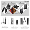 Groomarang 15 Piece Manicure Set for Men Stainless Steel Nail