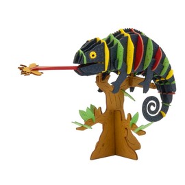 Fridolin 3D Paper Model - Chameleon, Colourful