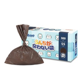 Bbaoo Poop Smell Free Bag, SS Size, 300 Pieces, 7.1 x 11.4 inches (18 x 29 cm), Poop Bag, No Smell Bag, Walking Manners Bag, Thickness 0.0000 inches (0.02 mm), For Dog Toilets, Cat Sand, Deodorizing