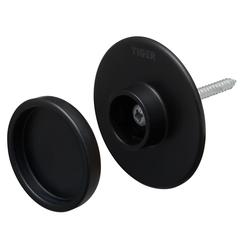 Tiger Towel Hook, ABS, Black, Set of 2