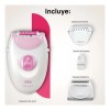 Braun Silk-épil 3, Depiladora Eléctrica Para Mujer 3en1 Rosa