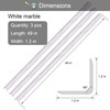 3 Pcs 49" Wall Corner Protector Trim, White Marble Grain