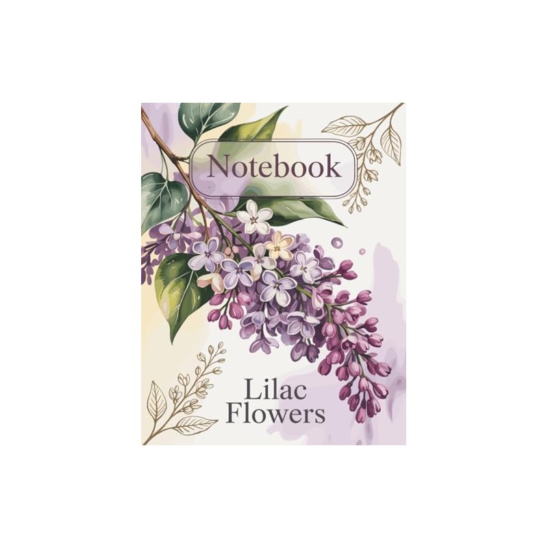Notebook Lilac Flowers: Elegant College-Ruled Journal | Beautiful Purple Floral