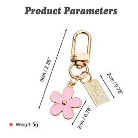 HOSBY 3 Pcs Keychains for Women, Bag Charm Flower Key Chain Car Key Ring Pendant for Purse, Handbag Bag, Earphone Case Decoration